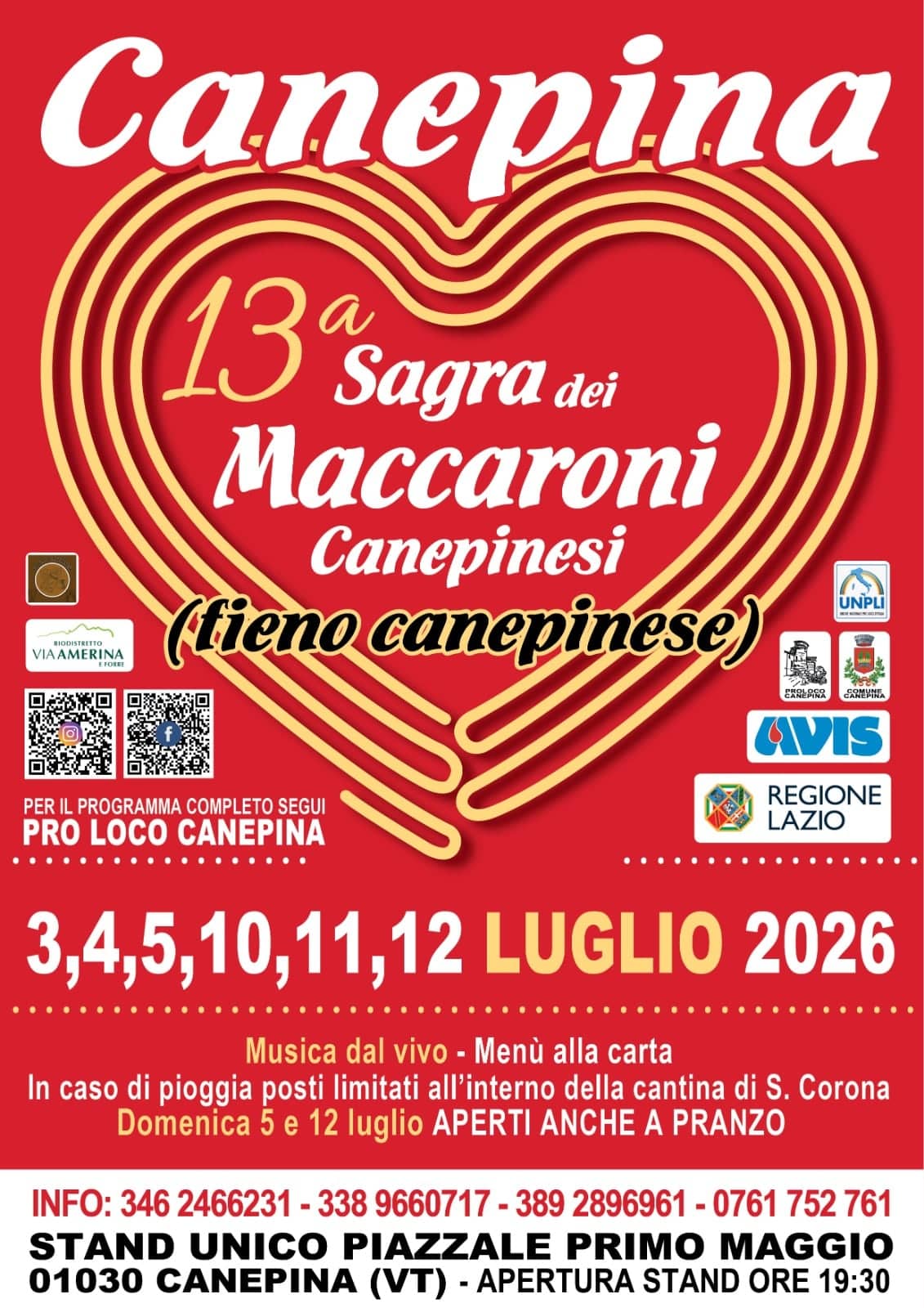 Sagra Dei Maccaroni (fieno Canepinese)