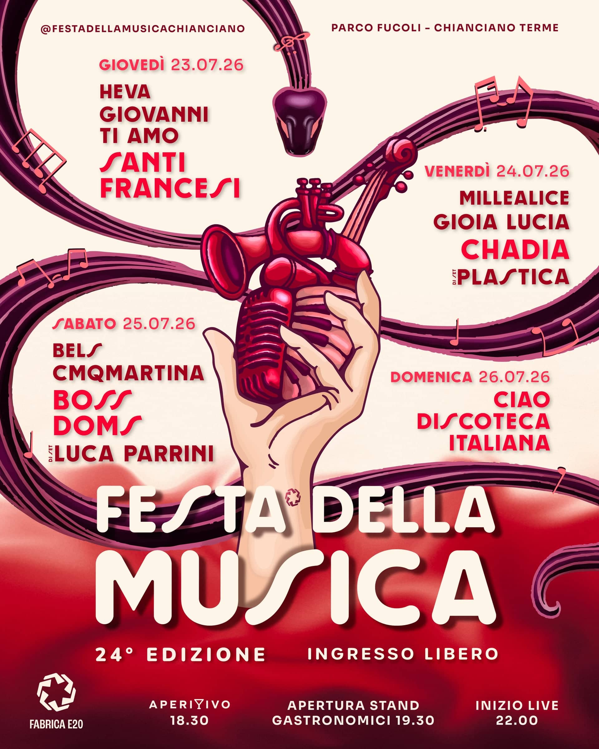 Locandina Festa della Musica di Chianciano Terme
